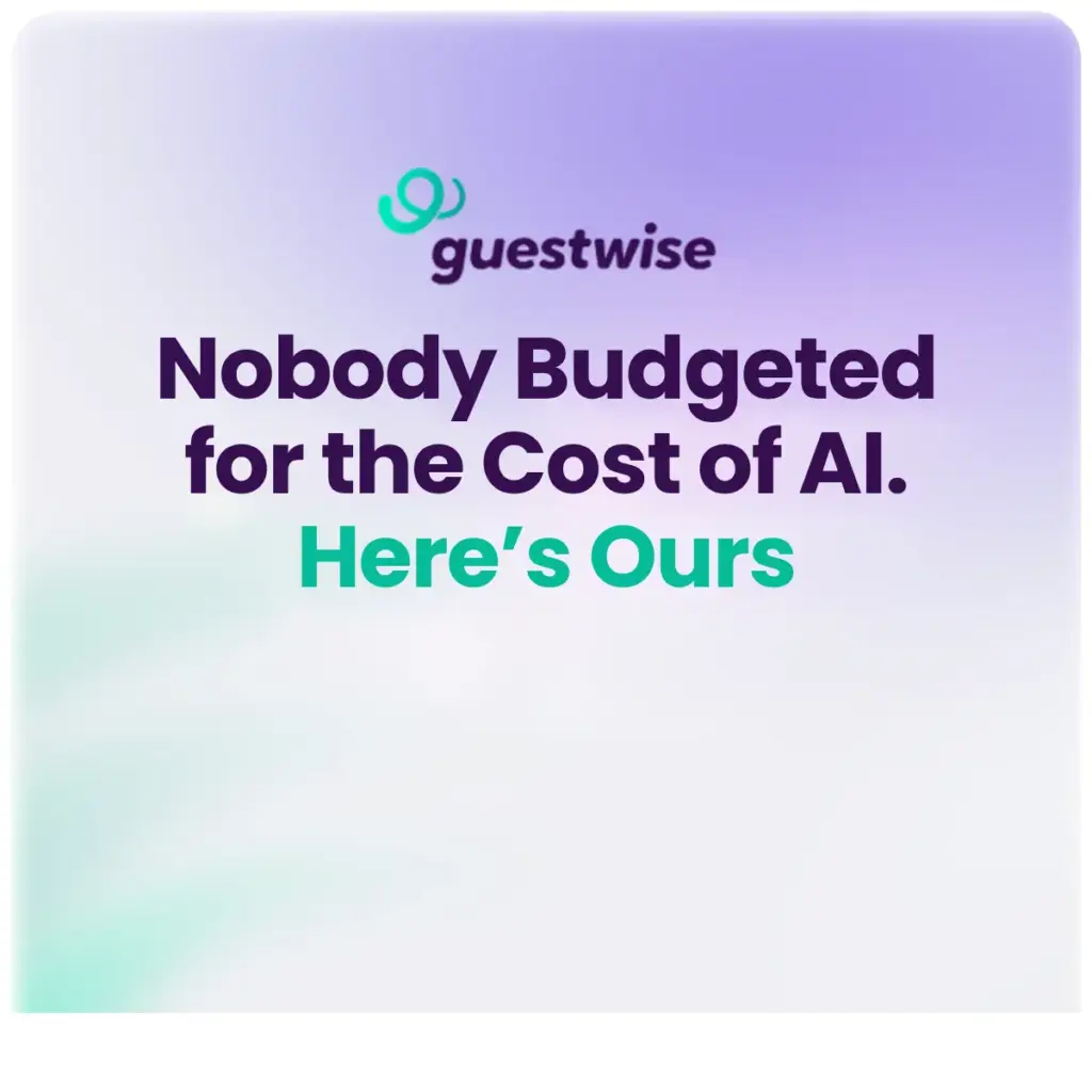 Guestwise blog cover: the cost of AI in hospitality